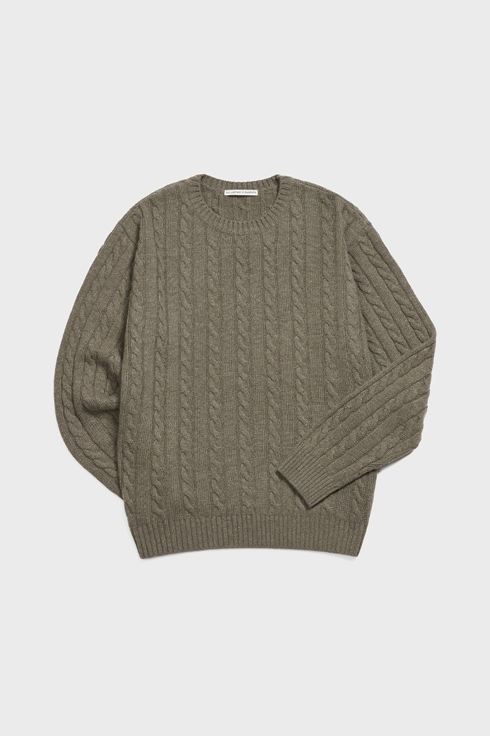 Cable Knit Sweater(khaki beige)