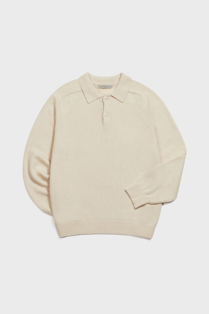 Park collar knit Sweater(ivory)